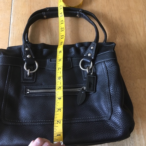 Coach black pebble leather hand bag Penelope - Picture 5 of 8